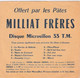 Disque Vinyle 33T Souple "Charleston  " Publicité Offert Par Les Pâtes MILLIAT Frères - 2 Scan - Non Classés
