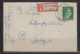 Dt.Reich Späte Post R-Brief Seiffen 3.4.45 EF A795 Nach Freiberg, Rs. Ak-o - Brieven En Documenten