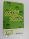 FRANCE/FRANKRIJK  MOBI CARTE   RECHARGE 140  PREPAID  USED    ** 5583** - Mobicartes (GSM/SIM)