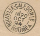 1894 - MARITIME - LIGNE ? PAQ.FR N°6 Cachet Noir -  NOUMEA ( Nouvelle CALEDONIE) Via GRAY ( Haute Saone ) - Maritieme Post