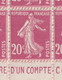 Delcampe - Semeuse N°190 Carnet De 20 Timbres  20c Lilas Rose Avec Bande Publicitaire, Daté - 1906-38 Semeuse Con Cameo