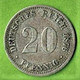 ALLEMAGNE / 20 PFENNIG  / 1876 D / ARGENT - 20 Pfennig