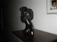 BUSTE TETE AFRICAINE SCULPTEE EN EBENE - Art Africain