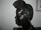 Delcampe - BUSTE TETE AFRICAINE SCULPTEE EN EBENE - Art Africain