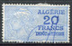 ALGERIE TIMBRE FISCAL OBLITERE  " ALGERIE  20 FRANCS IMPOT DU TIMBRE " - Used Stamps