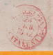 Delcampe - 1852 - Lettre Pliée Avec Corespondance De 3 P En Français De London Vers Barcelona Catalunya Espagne Via France - Postmark Collection