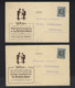 4 Postkaarten Met Reclame Van LA DERNIERE HEURE Met HOUYOUX Nr. 193 TYPO Nr. 172 ; Staat Zie 4 Scans. LOT 315 - Typos 1922-31 (Houyoux)
