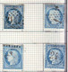 Delcampe - 25 C Ceres N° 60 , 43 TIMBRES DE LA GRANDE CASSURE Planche A2 .. ( 9 Scans ) - 1871-1875 Ceres