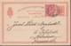 1913. DANMARK. BREVKORT 10 ØRE Frederik VIII + ONE PENNY Georg V Cancelled LONDON JY ... (Michel 122 England) - JF420221 - Lettres & Documents