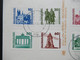 DDR Mehrbild AK Messestadt Leipzig Mit Freimarken Bauwerke Und Denkmäler Mit Tagesstempel Vom Ersttag 2.7.1990 - Lettres & Documents