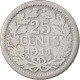 Monnaie, Pays-Bas, Wilhelmina I, 25 Cents, 1911, B+, Argent, KM:146 - 25 Cent