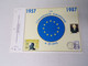 Feuillet Timbre 1er Jour CEF Grand Luxe-la Communauté Européenne 1957-1987 - 1980-1989