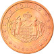 Monaco, 2 Euro Cent, 2001, Paris, SPL, Copper Plated Steel, KM:168 - Monaco