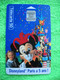 7069 Télécarte Collection Disney  Mickey  DISNEYLAND    ( Recto Verso)  Carte Téléphonique - Disney