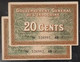 02 Indochine Indochina Vietnam Viet Nam Laos Cambodia 20 Cents AU Consecutive Banknote Notes 1939 - Pick # 86c / 2 Photo - Indochine