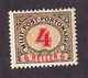 Bosnia And Herzegovina - Porto Stamp 4 Hellera, Mixed Perforation 12 ½ : 13, MH - Bosnia And Herzegovina