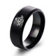 USA Stainless Steel Ring Black Titanium Coating - Freemasonry Inscription - Diameter 18mm - NEW - Rings