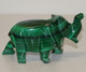 JOLI SUJET ELEPHANT PIERRE MALACHITE Sculpté BEL OBJET DE VITRINE DECO COLLECTION - Otros & Sin Clasificación