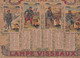 Calendrier : 1919 : Militaire - Militaria : Nos Défenseurs - Patriotique : Lampe Visseaux : Format - 32cm X 24,5cm - Big : 1901-20