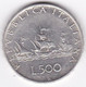 ITALIA REPUBBLICA . 500 LIRE 1959. CARAVELLE . ARGENT - 500 Lire