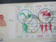 DDR 1964 Olympische Sommerspiele ZD Sechserblock Linker Seitenrand Einschreiben Aschersleben - Covers & Documents