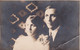 A7350- WEDDING COUPLE, WOMAN AND MAN PORTRAIT PHOTO, OLD VINTAGE POSTCARD - Noces