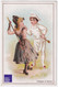 Arlequine Et Pierrot Chromo Coëz Roubaix C.1890 Moka Leroux Orchies Enfant Fille Robe Mode Victorien Théâtre Chef A50-22 - Tea & Coffee Manufacturers