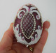Hand Decorated Purple Goose Egg Trinket Box - Eier