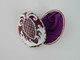 Hand Decorated Purple Goose Egg Trinket Box - Oeufs