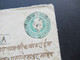 Indien / Nepal Ganzsachen Umschlag 1909 Stempel Ra 1 Nanpara Und Ank. Stempel Nepal Einschreiben / Registered - Nepal