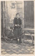 CPA 14 LISIEUX CARTE PHOTO D'UNE FEMME A VELO (au Verso A.GOUPIL LISIEUX - Lisieux