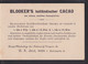 B57 /   Sprichwörter / Reklame Blooker Cacao Kakao Um 1900 ...wie Die Alten Sungen... / Ihle , Wien - Publicidad