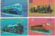 NORTH KOREA : :  (SET Of 4 Cards) 25,50,100 250u Train NEAT + T MINT - Korea, North