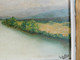 Delcampe - R. DUBÈS (XXème) Huile Sur Panneau "Paysage De Rivière Et Montagne " Encadrée - Olii