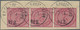 Deutsche Post In China: 1901 (7.1.), Waagerechter 3er-Streifen, 2 Mk. Braunpurpur Mit Stempel "K.D. - China (kantoren)