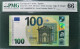 100 EURO SPAIN 2019 DRAGHI V001A5 VA0000 PMG 66 RARE VERY LOW SERIAL NUMBER SC FDS UNCIRCULATED PERFECT - 100 Euro