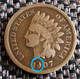 USA , Rare Error Minting Indian Head Cent, 1907, Faulty Number 9 In DateGomaa - 1859-1909: Indian Head