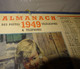 Delcampe - 1949 CALENDRIER ALMANACH DES PTT, TIC TAC, FILLETTE TENANT UNE MONTRE PRES DE SON OREILLE, OBERTHUR, MEUSE 55 - Grand Format : 1941-60