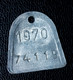 Jeton De Taxe De Chiens "Année 1970 - Antwerpen (Anvers) - Belgique / Belgie" Médaille De Chien - Dog License Tax Tag - Monétaires / De Nécessité