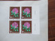 Delcampe - Schweiz FDC 1.12.1964 Pro Juventute Blumen Nr. 804 / 807 Jeweils Als 4er Block Mit Bogenrand Mit Blumennamen - Lettres & Documents