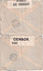GB / PERFIN - 1916 - LOT De 4 ENVELOPPES CENSUREES Avec PERFORE (DORMEUIL) De LONDON => CORGEMONT (SUISSE) - Perfins