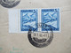 Delcampe - 9.1.1946 Landschaften Nr. 738 (3) Und 739 (3) Randstücke Aptierter Stempel Graz 2 Umschlag Otto Cichini Briefmarken - Briefe U. Dokumente