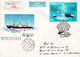 A8143-  ICEBREAKER ON, REGISTRED LETTER RECOMMANDE, PAR AVION MOSCOW USSR 1986 USED STAMP ON COVER SENT TO DEVA ROMANIA - Navires & Brise-glace