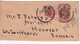 1898 - GB - BANDE ENTIER => HANNOVER (GERMANY) - Covers & Documents