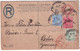 GB - 1905 - BEL AFFRANCHISSEMENT TRICOLORE Sur ENVELOPPE ENTIER RECOMMANDEE De BRADFORD => BERLIN - Covers & Documents