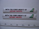 2 PAQUETS Cathay Pacific Airways PLANE AVION Baguettes Chop Sticks AIRLINE - Posate