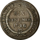 Monnaie, Haïti, 6 Centimes, 1846, TTB, Cuivre, KM:28 - Haïti