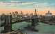 CPA AK Brooklyn Bridge And New York Skyline NEW YORK CITY USA (790501) - Bridges & Tunnels