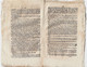 Journal Des Débats Et Lois Brumaire An VI 1797 Lettre Des Prisonniers D'Olmutz à Bonaparte La Fayette/Metternich Rastadt - Newspapers - Before 1800