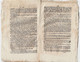 Journal Des Débats Et Lois Brumaire An VI 1797 Lettre Des Prisonniers D'Olmutz à Bonaparte La Fayette/Metternich Rastadt - Kranten Voor 1800